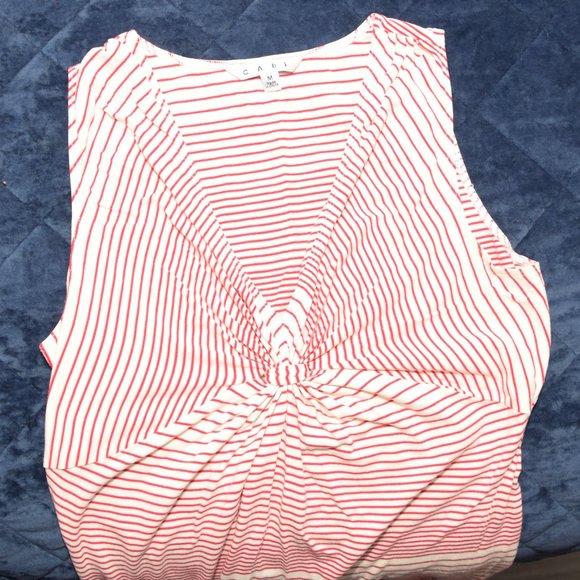 CAbi Forget Me Knot Tank #304 Medium Red Striped - Picture 4 of 7